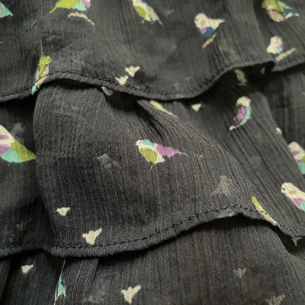 SO Sheer Ruffle Bird Top - Picture 2 of 5
